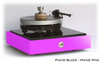 anti-vibration platform piano black/pink